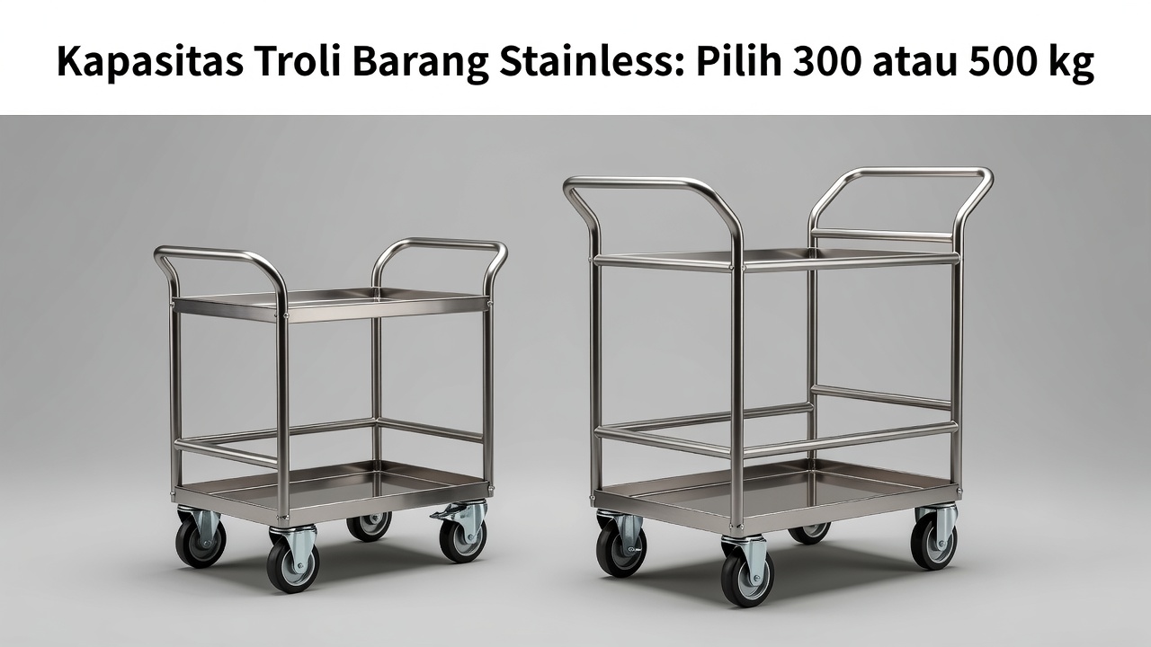 Kapasitas Troli Barang Stainless: Pilih 300 atau 500 kg
