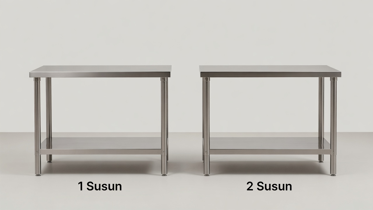 Meja Stainless 1 Susun vs 2 Susun: Panduan Memilih