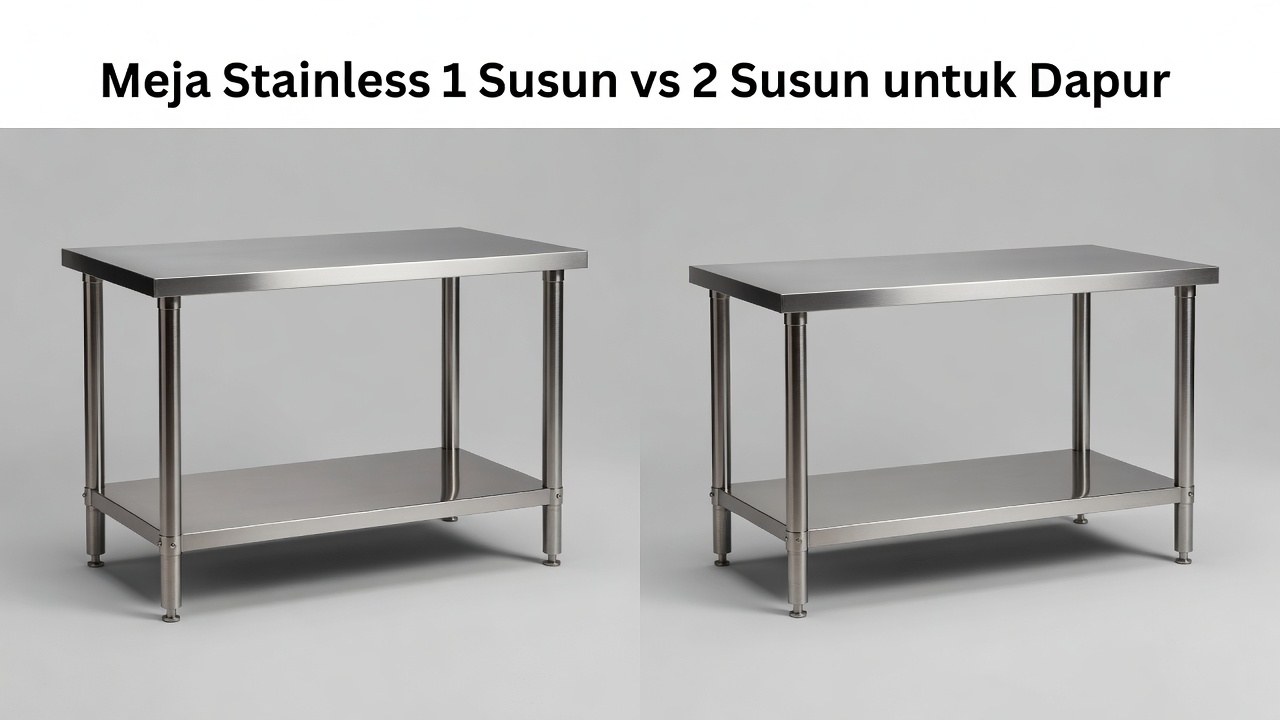 Meja Stainless 1 Susun vs 2 Susun untuk Dapur