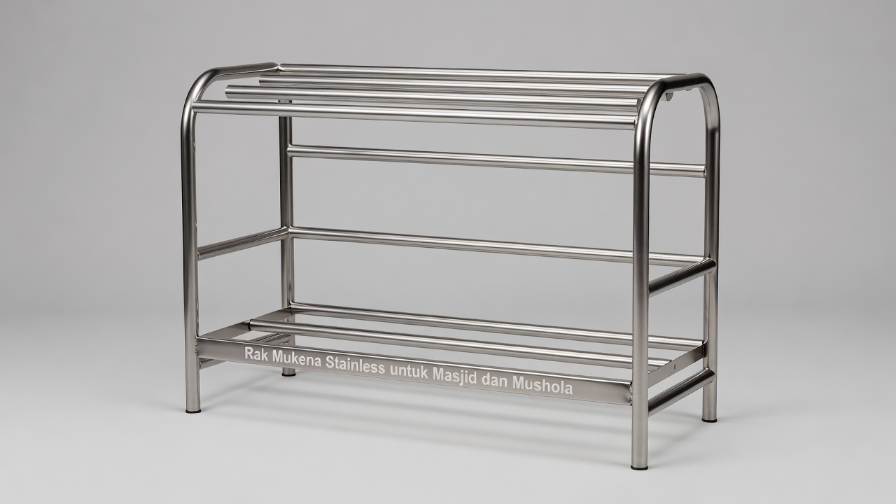 Rak Mukena Stainless untuk Masjid dan Mushola