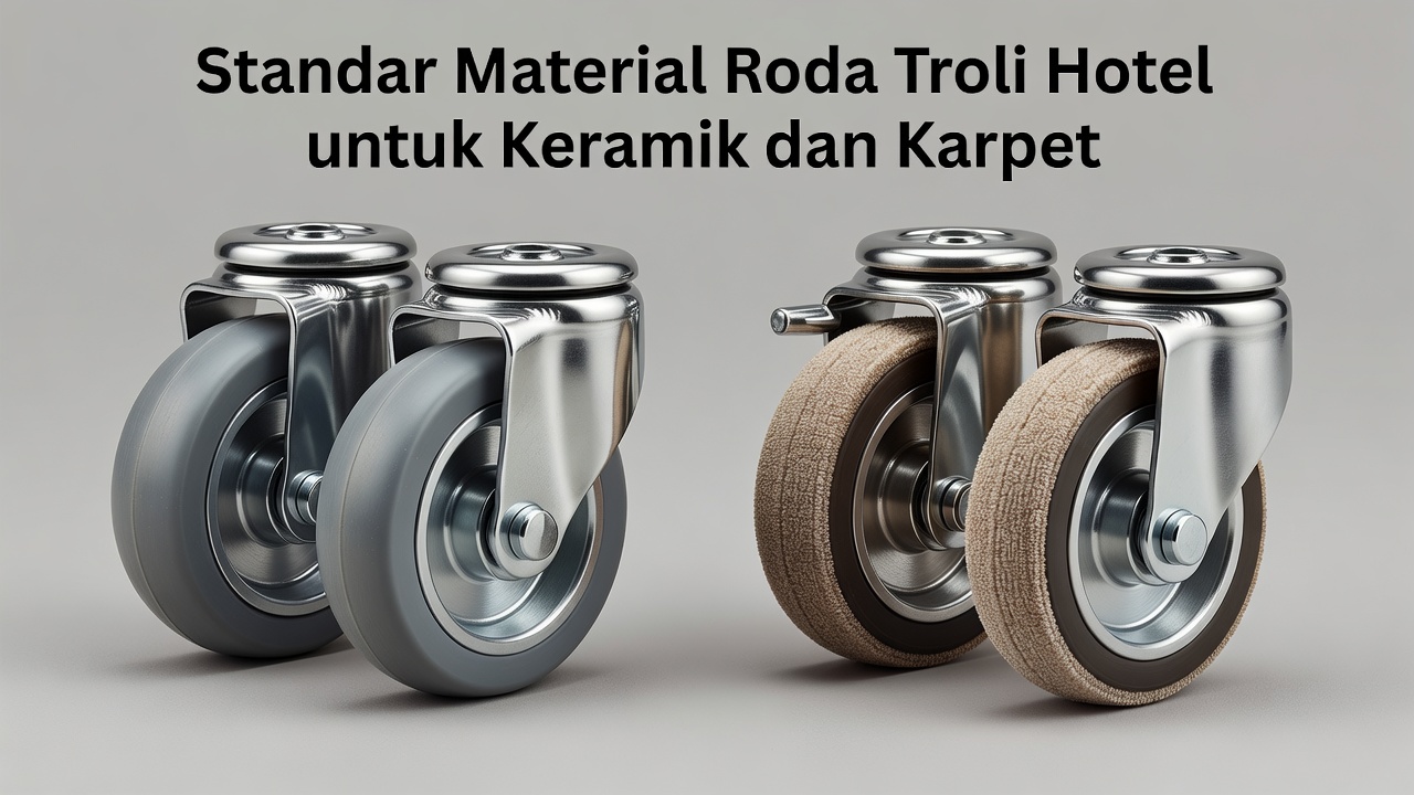 Standar Material Roda Troli Hotel untuk Keramik dan Karpet