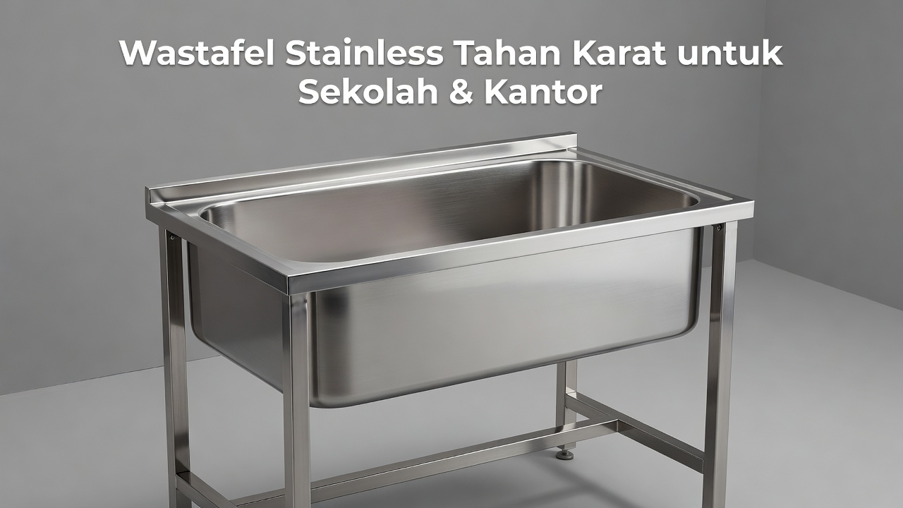 Wastafel Stainless Tahan Karat untuk Sekolah & Kantor