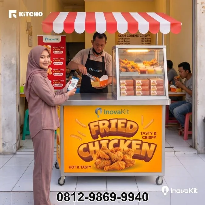 Jual & Distributor Booth Fried Chicken Stainless Steel di Bojongmanggu, Pameungpeuk, Bandung — Harga Pabrik, Vendor, Fabrikasi