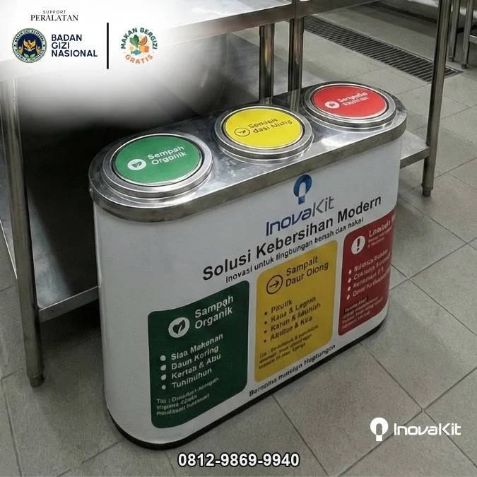 Garbage Bin Stainless Standar Dapur MBG