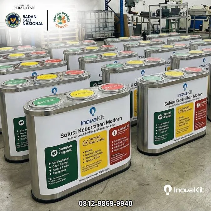 Garbage Bin Stainless Standar Dapur MBG