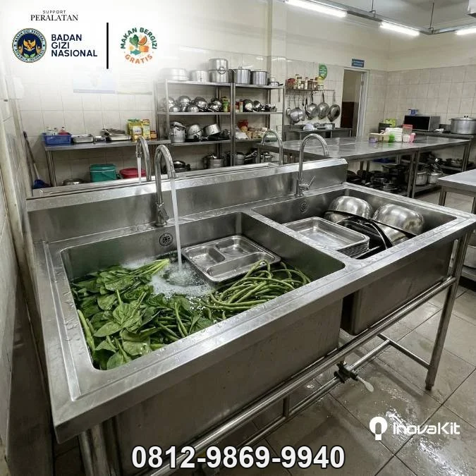 Jual Kitchen Sink Double Bowl Wastafel 2 Sink Dapur Stainless Argapura, Cigudeg, Kabupaten Bogor