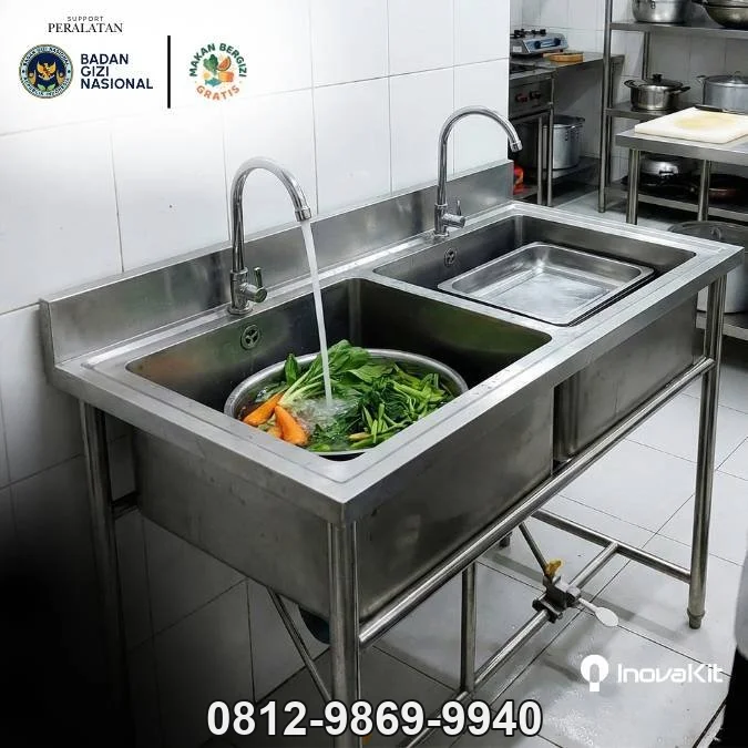 Jual Kitchen Sink Double Bowl Wastafel 2 Sink Dapur Stainless Pondok Jaya, Cipayung, Kota Depok