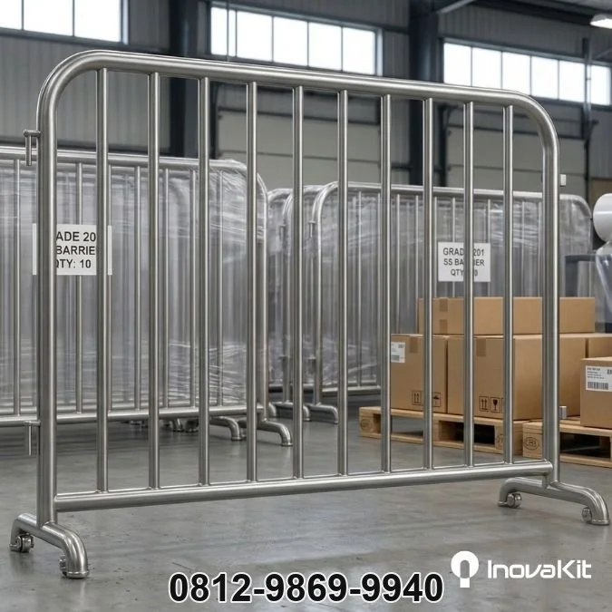 Jual Road Barrier Stainless Pembatas Jalan Stainless Sertajaya, Cikarang Timur, Kabupaten Bekasi