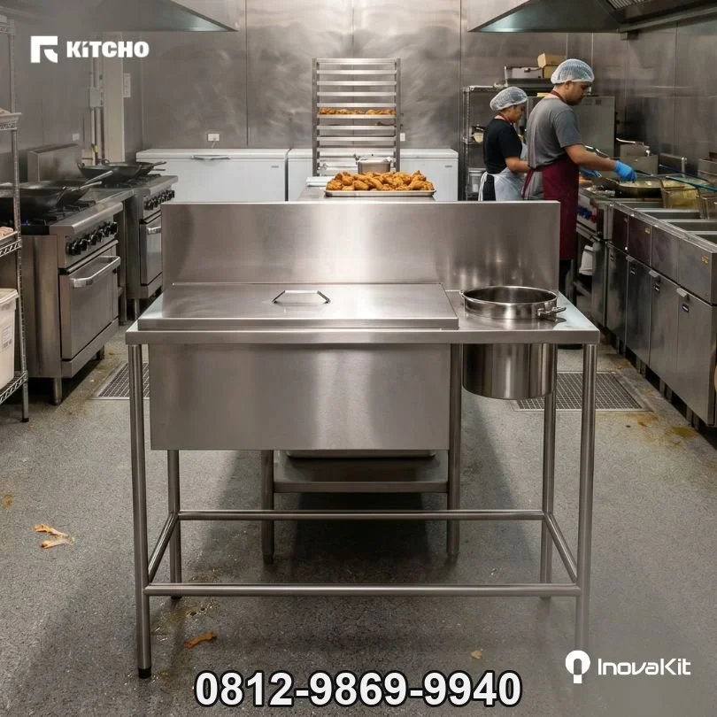 Meja Dusting Fried Chicken | Meja Penepungan Ayam