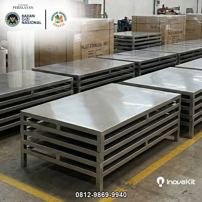 Pallet Stainless Standar Dapur MBG | Anti Karat, Food Grade, Tahan Lama