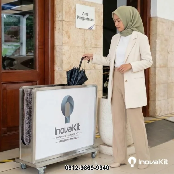 Pengering Payung Stainless | Umbrella Dryer Branding Custom