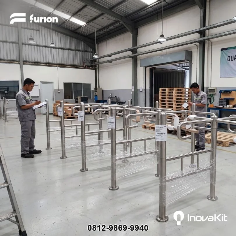 Pintu Putar Stainless | Pintu Dorong | Turnstile