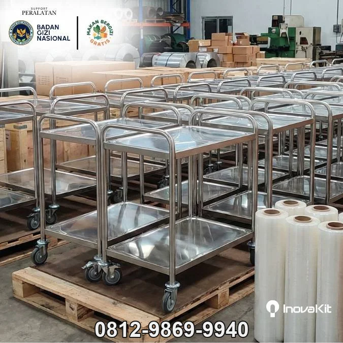 Jual & Distributor Service Trolley 2 Tiers Standar Dapur MBG di Banyuputih, Batang — Harga Pabrik, Vendor, Fabrikasi
