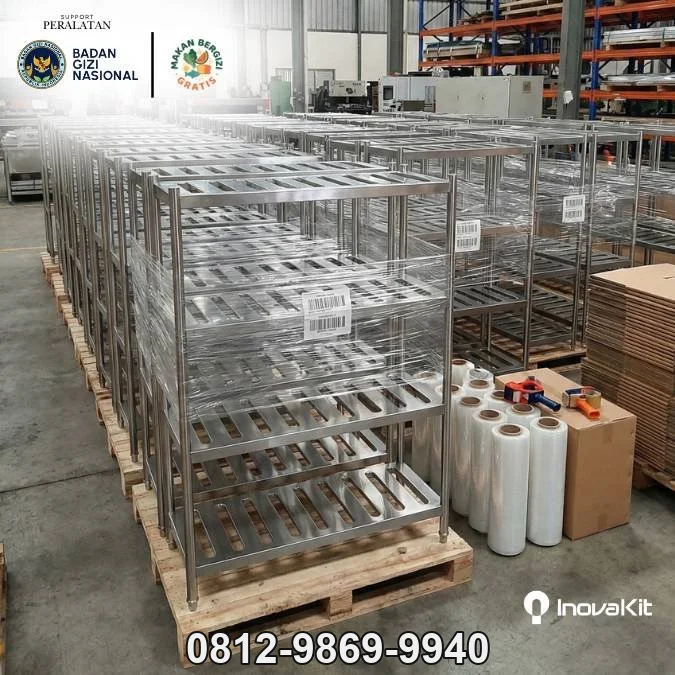 Jual & Distributor Sloted Pan 4 Tiers Standar Dapur MBG di Cipinang, Pulogadung, Jakarta Timur — Harga Pabrik, Vendor, Fabrikasi