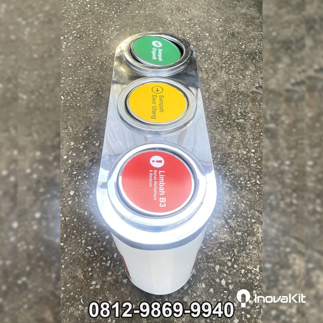 Tempat Sampah Stainless 3 in 1 Cileduk, Setu, Kabupaten Bekasi