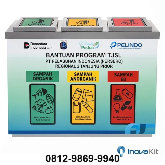 Jual & Distributor Tempat Sampah Stainless 3 in 1 Model Kotak 1 di Antapani Tengah, Antapani, Bandung — Harga Pabrik, Vendor, Fabrikasi