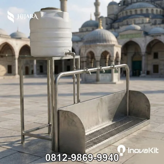 Jual & Distributor Tempat Wudhu Stainless Steel dengan Tangki di Andir, Baleendah, Bandung — Harga Pabrik, Vendor, Fabrikasi