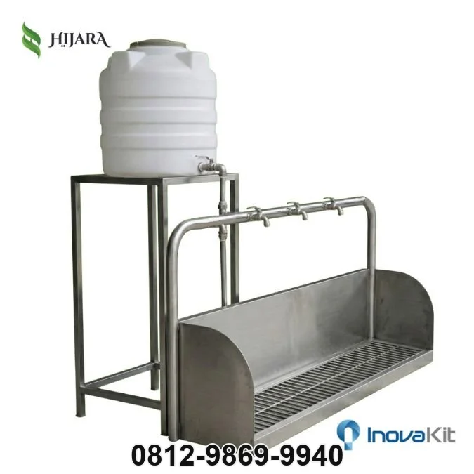 Jual & Distributor Tempat Wudhu Stainless Steel dengan Tangki di Bojong Sempu, Parung, Bogor — Harga Pabrik, Vendor, Fabrikasi