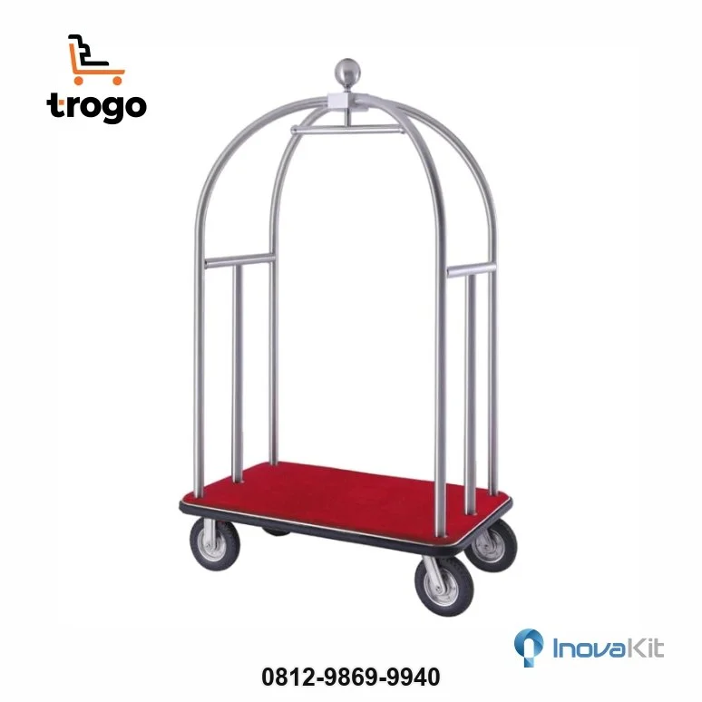 Troli Hotel Roda 5in | Bellboy Luggage Trolley