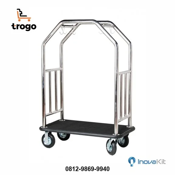 Troli Hotel Roda 8in Model 2 | Bellboy Luggage Trolley