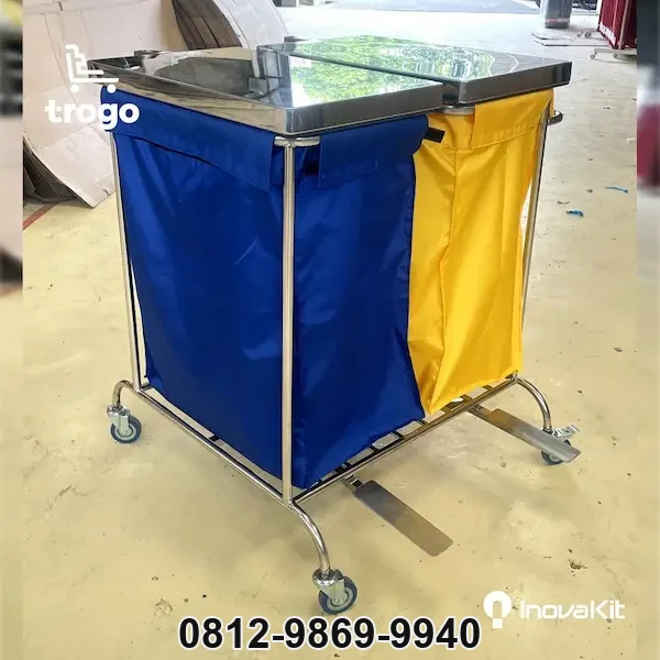 Jual & Distributor Troli Linen Laundry 2 Kantung di Banyusari, Karawang — Harga Pabrik, Vendor, Fabrikasi