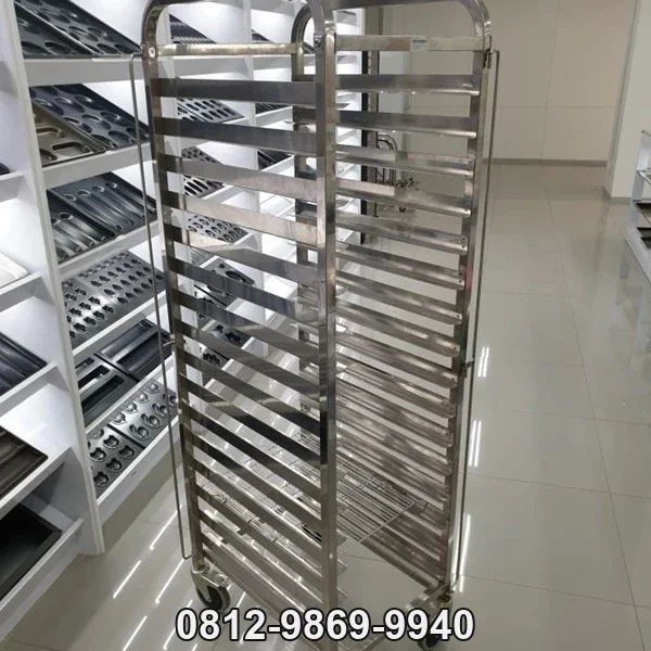 Jual & Distributor Troli Rak Loyang Stainless Steel 15 Susun di Arjasa, Sumenep — Harga Pabrik, Vendor, Fabrikasi
