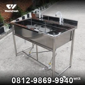 Wastafel 2 Sink | Wastafel Injak Stainless