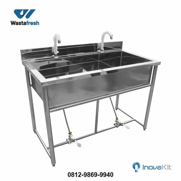 Wastafel 2 Sink | Wastafel Injak Stainless