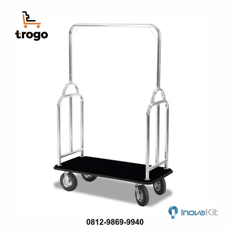 Bellboy Luggage Trolley | Troli Hotel Roda 8in (Model 4)