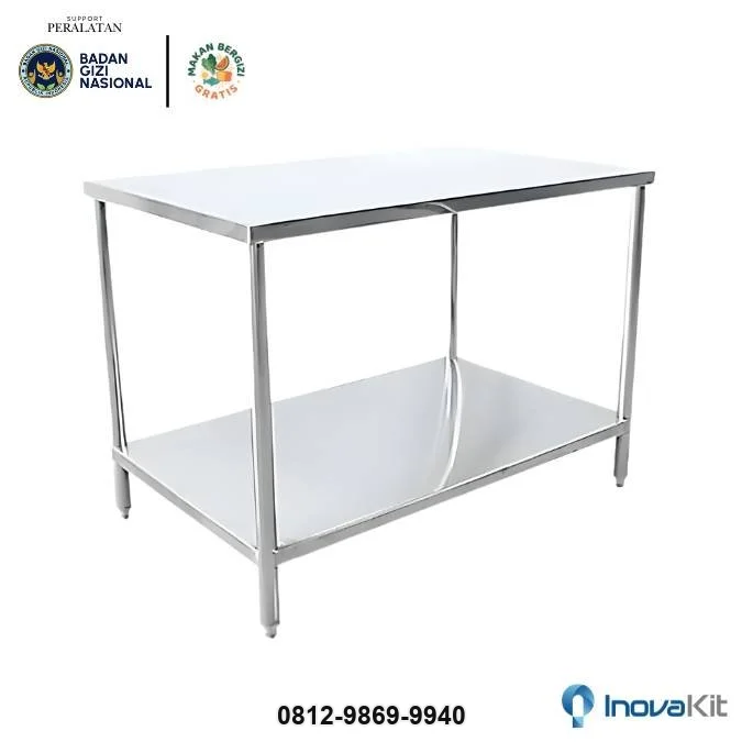 Working Table Standar Dapur MBG | Meja Kerja Dapur 2 Susun